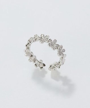 Phoebe フローラルビジューレースカフリング　シルバー