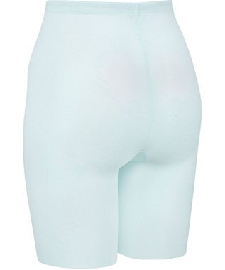 WACOAL 【-５歳の着やせシルエット】 ガードル ロング丈 二の尻キュッと おなかフラットに 吸汗速乾(本体) ラクに着用できる レディース GRC423 /ワコール サックス