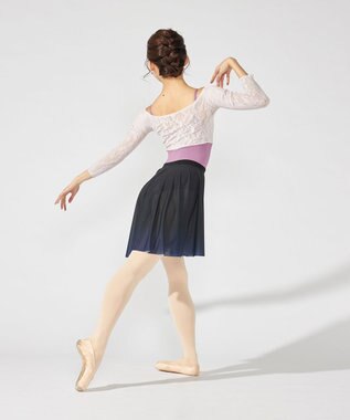 Chacott ７分袖レオタード グレイッシュライラック