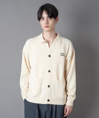 WEGO 【ユニセックス着用ITEM】ワンポイントニットシャツ（LS） オフホワイト