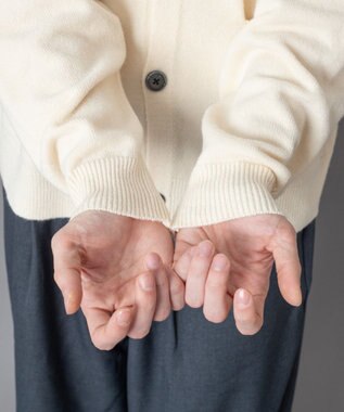 WEGO 【ユニセックス着用ITEM】ワンポイントニットシャツ（LS） オフホワイト