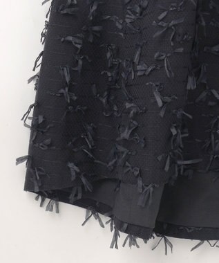 GRACE CONTINENTAL リボンヤーンジレドレス ブラック