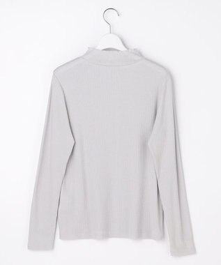 J.PRESS LADIES シルク混ベアテレコ ハイネック シアー カットソー ライトグレー系