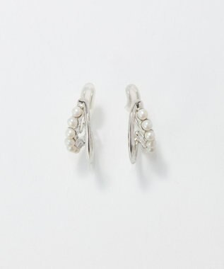 Phoebe 〈痛くないシリーズ/アレルギー対応〉プチパールダブルフープライトフィットイヤリング　シルバー シルバー