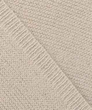 ANY 【洗濯機可】Ｖネックラメガーターニット サンドベージュ