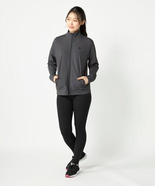 FILA GOLF／marie claire 【FILA GOLF】スタンドカラーフルジップブルゾン チャコールグレー