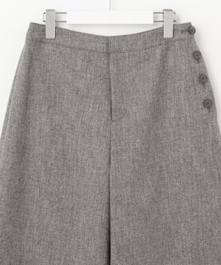 J.PRESS LADIES シャンブレーツイル キュロット パンツ ライトグレー系