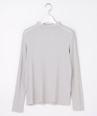J.PRESS LADIES S シルク混ベアテレコ ハイネック シアー カットソー ライトグレー系