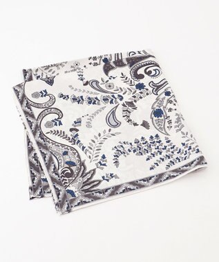 23区 【CLASSY.6月号掲載】manipuri サラサシルク スカーフ グレープリント