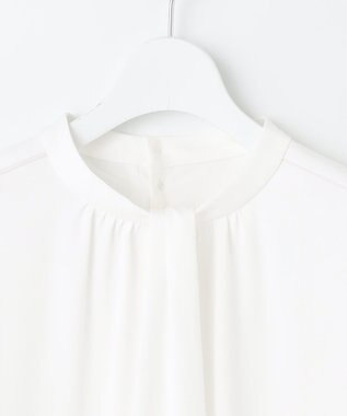 J.PRESS LADIES ジョーゼット モックネック カットソー ホワイト系