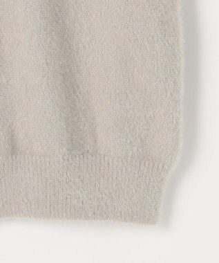 ANY SIS 【2SET】フェザー ニット × フロッキー スカート ライトグレー×ブラック