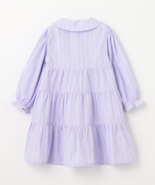 ANY KIDS ストライプ シャツ ワンピース マルチストライプ