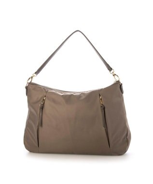 UNBILLION ペルケ perche / ナイロン牛革ヒネリかぶせ2wayトート GY