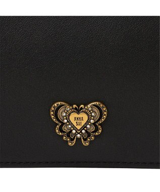 ANNA SUI ウィング BOX小銭入れ＆カード入れ クロ