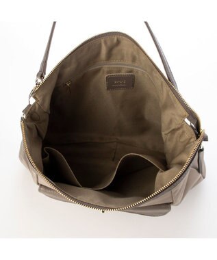 UNBILLION ペルケ perche / ナイロン牛革ヒネリかぶせ2wayトート GY