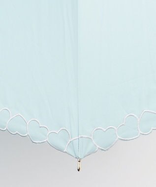 MOONBAT 【一級遮光】FURLA 晴雨兼用長傘 ハート刺繍 ミントグリーン