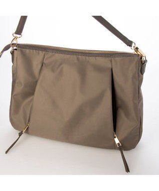 UNBILLION ペルケ perche / ナイロン牛革ヒネリかぶせ2wayトート GY