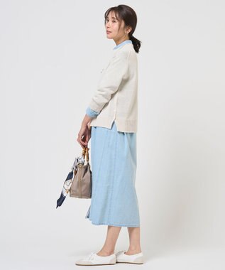 J.PRESS LADIES DRY COMFORT クルーネック ニット ライトベージュ系
