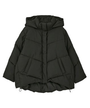 earth music&ecology 2WAYパファーブルゾン Black