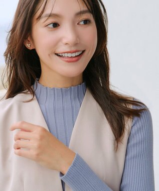 Tiaclasse 【新色追加・洗える】ランダムリブニットプルオーバー サックスA