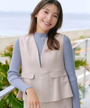 Tiaclasse 【新色追加・洗える】ランダムリブニットプルオーバー サックスA