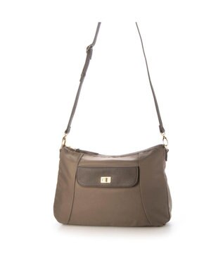 UNBILLION ペルケ perche / ナイロン牛革ヒネリかぶせ2wayトート GY