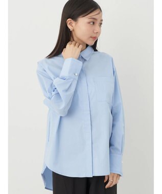 earth music&ecology パールボタンシャツ Sax