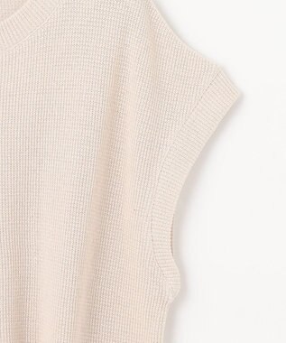 ANY 【洗濯機可】フレンチスリーブニットソー サンドベージュ