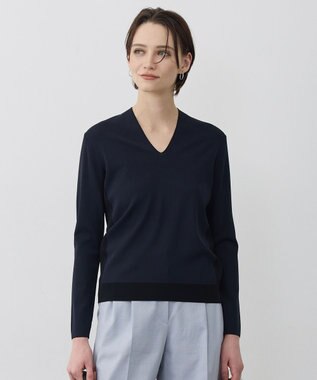 ICB L シンセティックフルニードル Vネックニット