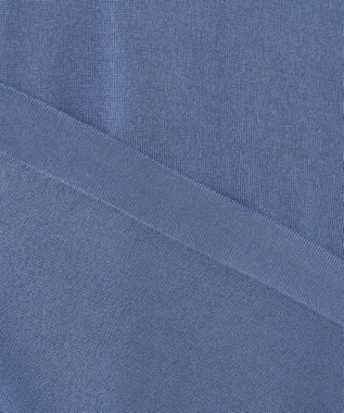 自由区 【カタログ掲載・接触冷感・UVケア・洗える】ドレーピードルマンスリーブ ニットソー ライトブルー