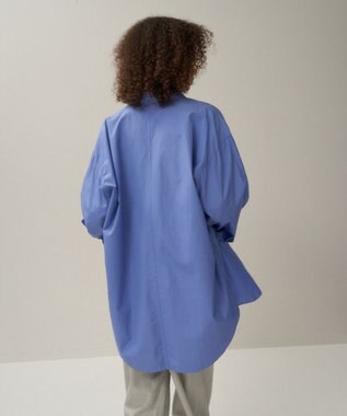 ATON SUVIN BROAD | ウォッシュドシャツ - UNISEX SAX