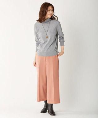 J.PRESS LADIES L 【洗える】PRINCE タートルネック ニット ライトグレー系