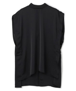 uncrave ライトダブルサテン タックブラウス