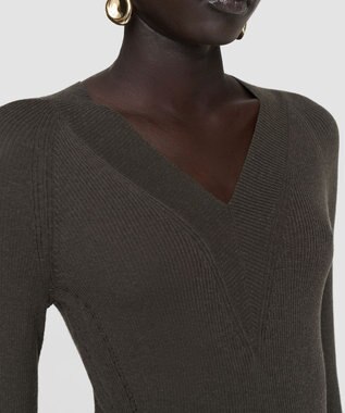 JOSEPH シアークレープ　ロングスリーブニット Palm Leaf