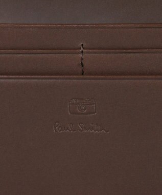 Paul Smith ベジタンストライプトリム 長財布 ダークブラウン