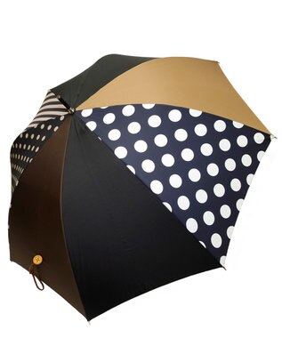 +RING レディース向け プラスリング 雨傘（長）60cm BLK/BRN T1402