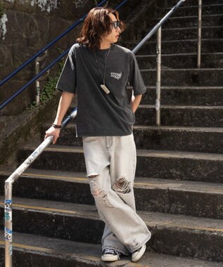 WEGO 【ユニセックス着用ITEM/MLサイズ展開】ブリーチヴィンテージグラフィックT（SS） ブラックその他