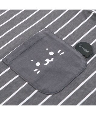 Mother garden しろたん ポケット付き Ｔシャツ 半袖 《ボーダー柄/黒色》 レディース メンズ ユニセックス ボーダー