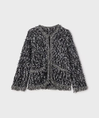 GRACE CONTINENTAL ツイーディーニットジャケット ブラック