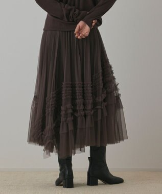 GRACE CONTINENTAL イレギュラ－チュ－ルスカート ブラウン