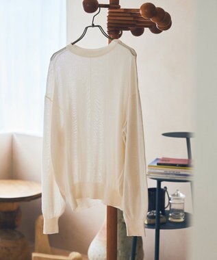 TOQUE 〈大草直子さんアドバイザー〉ウォッシャブルシルク×コットン ニットロングスリーブ