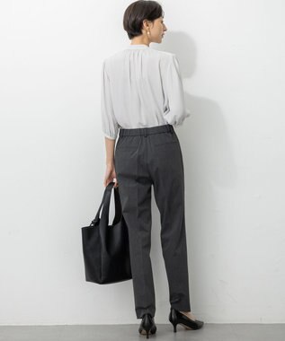 23区 L 【撥水加工/洗える】ドライ2WAYストレッチ テーパード パンツ グレー系