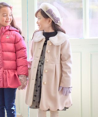 ANY KIDS ウール ライク コート ベージュ