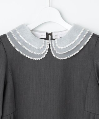 Feroux 【先行予約】2WAYレースカラー美シルエット セットアップ グレー系