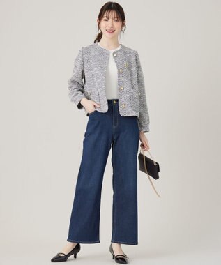 ANY SIS 【洗える】セミワイド デニムパンツ インディゴ