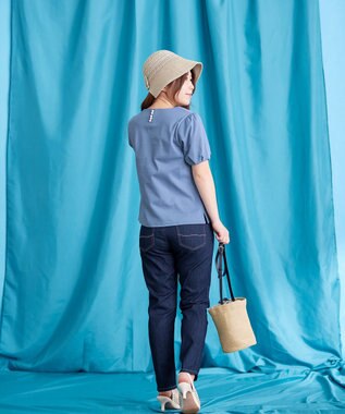 Tiaclasse L 【洗える・ストレッチ】デニムパンツ ネイビー