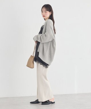 earth music&ecology アゼトッパーカーディガン Gray