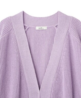 earth music&ecology アゼトッパーカーディガン Lilac