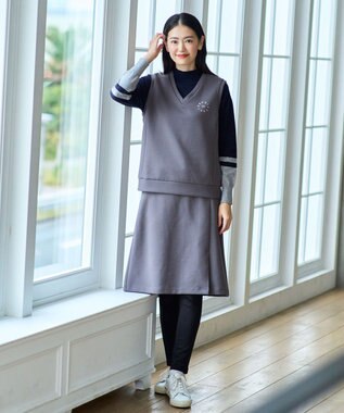 23区GOLF 【WOMEN/EC限定】カラーブロック モックニット ネイビー系