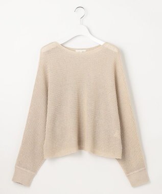 【洗える】リネンミドルゲージドルマンスリーブ ニット